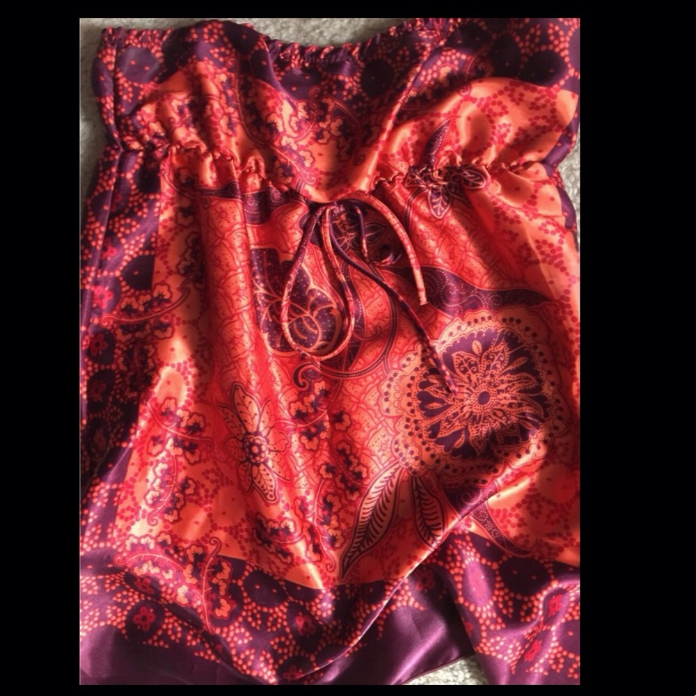 Satin tube top